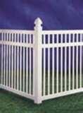 images of Vinyl Picket Fence Panels